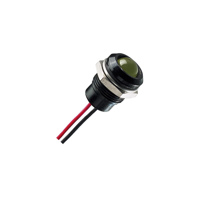 Lot De 10 Voyants LED 16mm 12V-24V - Vert Jaune Rouge Bleu Blanc - Indicateurs Panneau Témoin